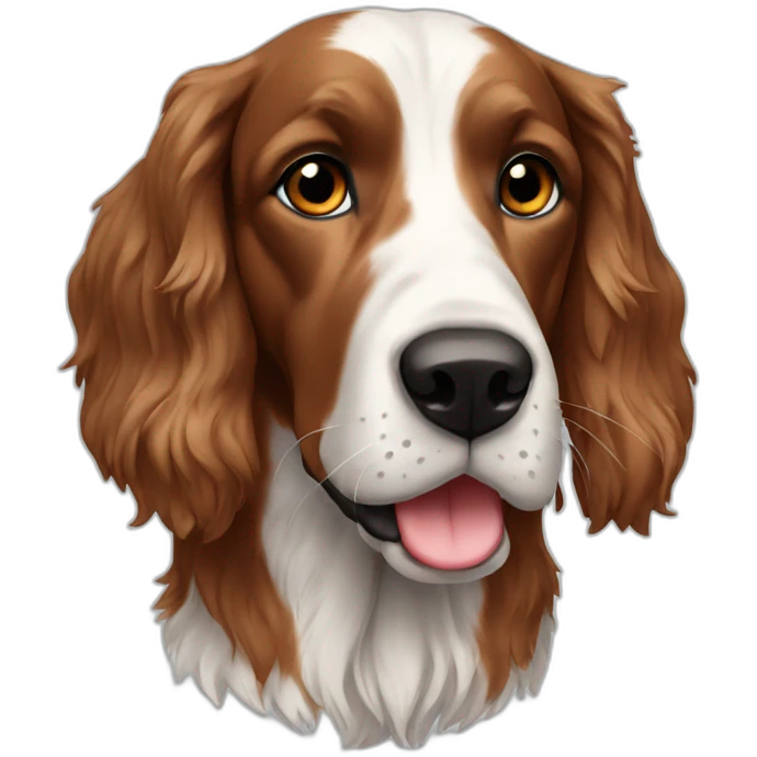 Setter anglais tricolor emoji
