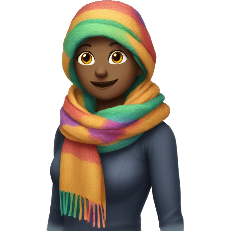 Long colorful scarf emoji
