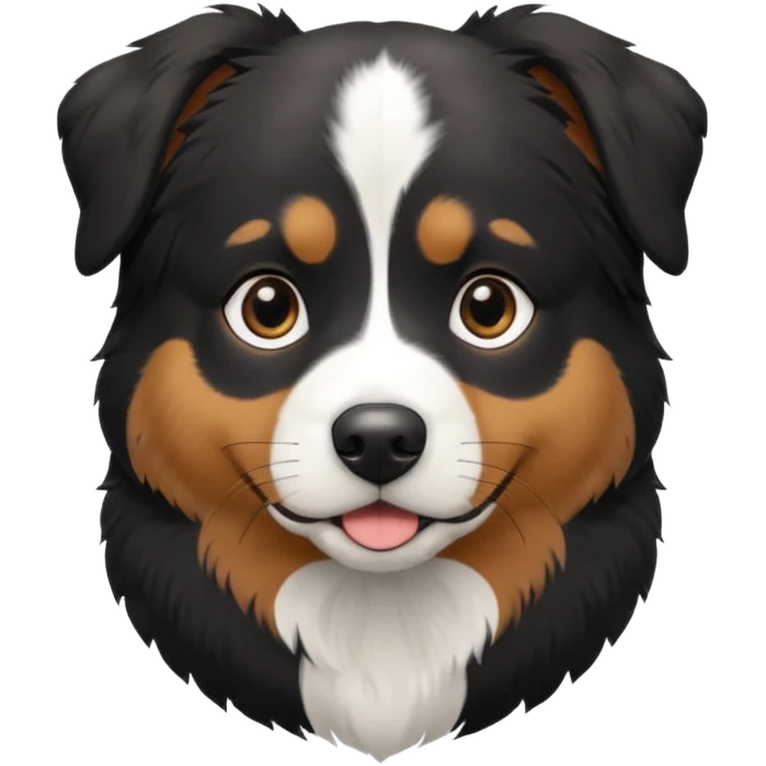 Australian Shepherd Rottweiler mix black and white dog mix emoji