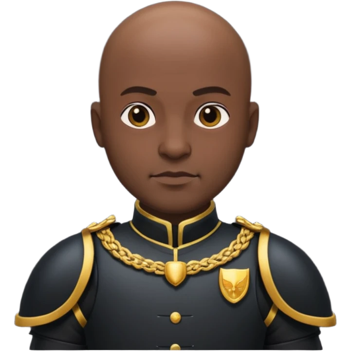 bald armed guards black armour emoji