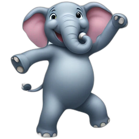 an elephant dancing emoji
