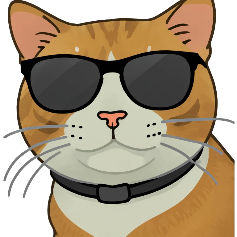 Cat with sunglasses emoji