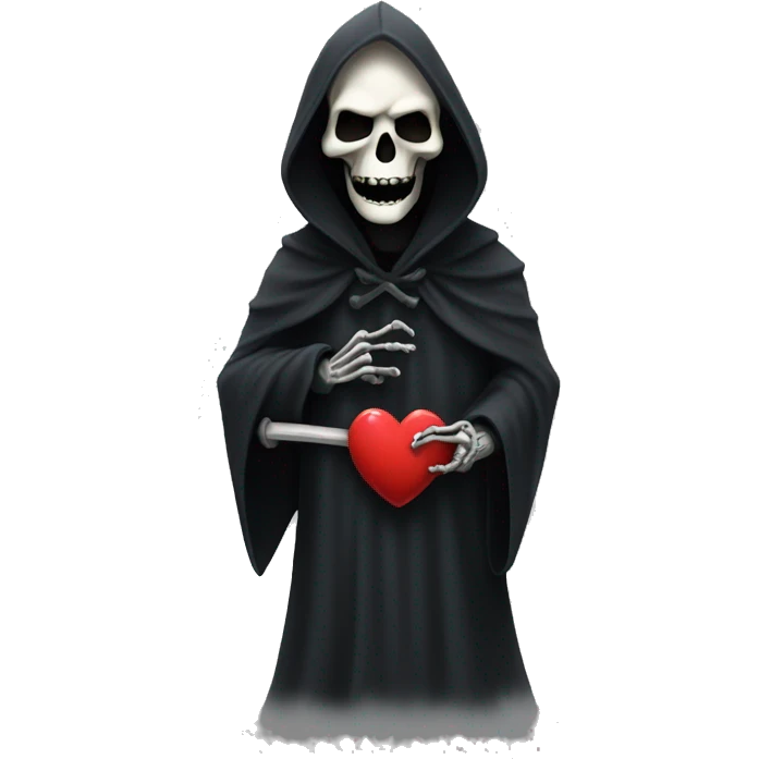 Grim reaper with heart emoji