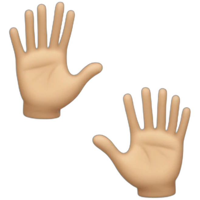 carré avec mains emoji