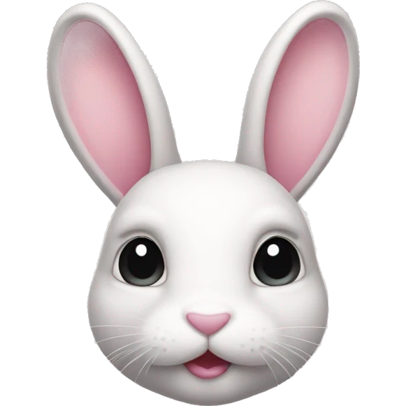 Pale pink bunny (only head) emoji
