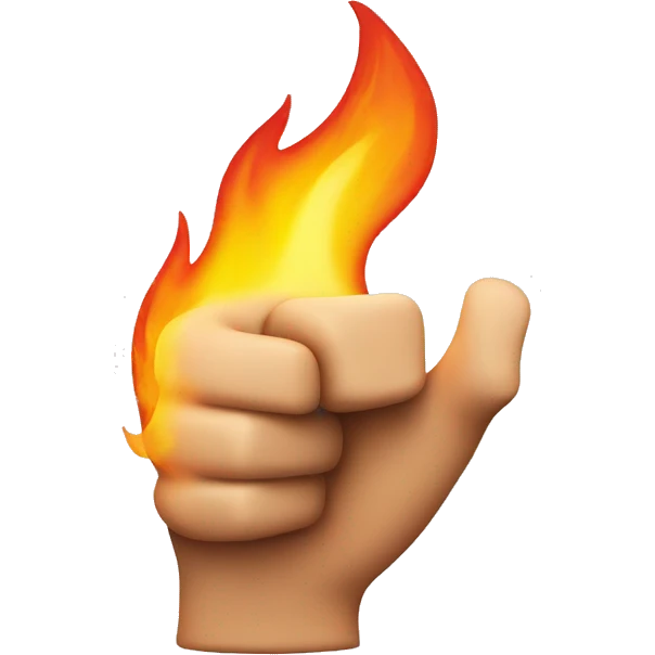 thumb up on fire emoji