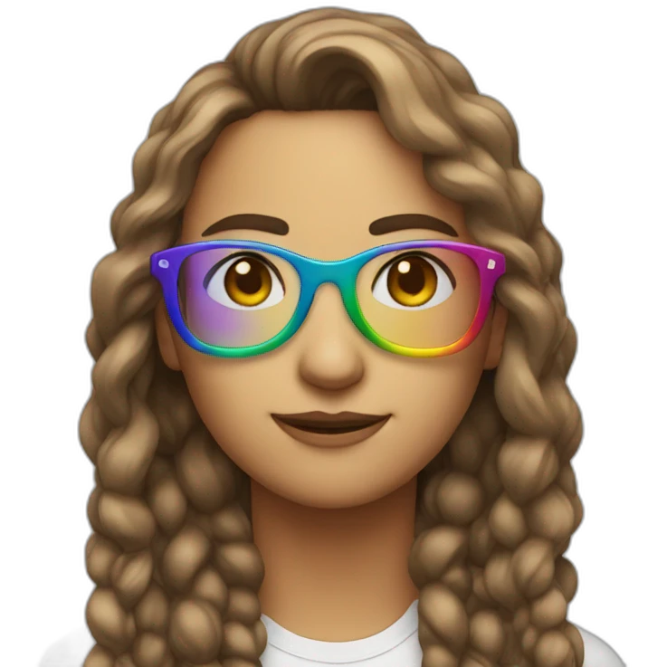 rainbow glasses not on face emoji