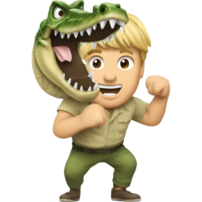 exited Steve Irwin boxing a crocodile emoji