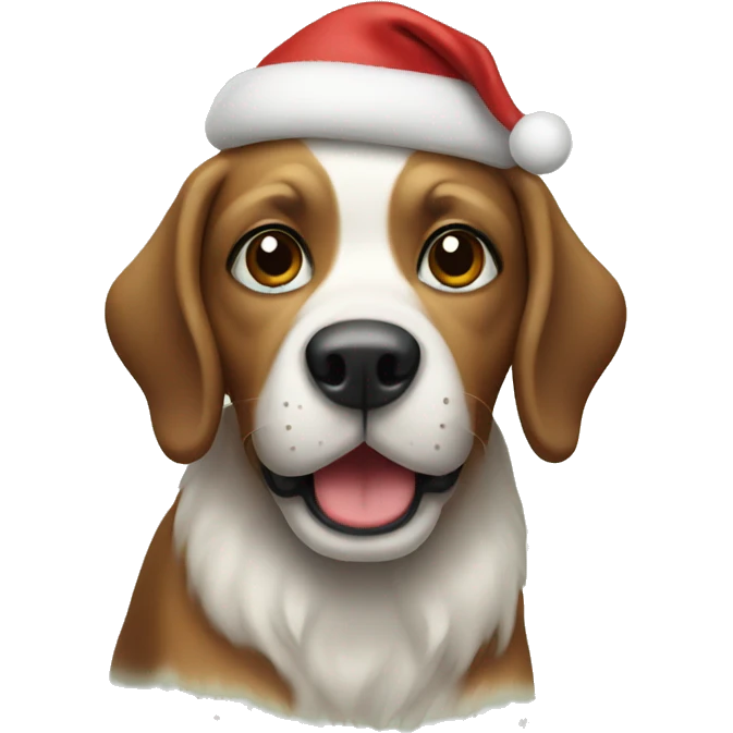 Christmas dog emoji
