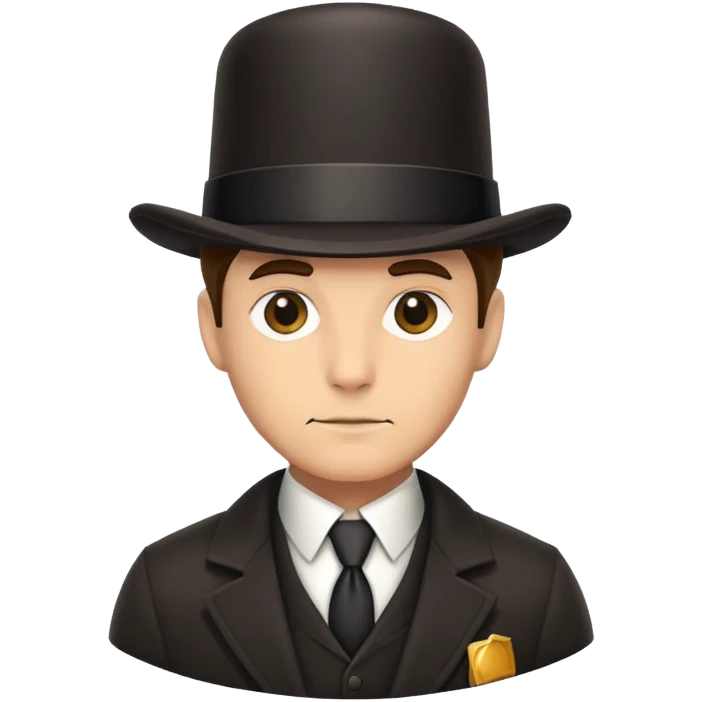 Detective with a tophat emoji