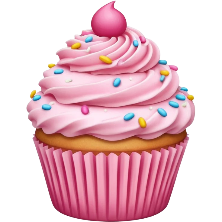 Cupcake with pink icing emoji
