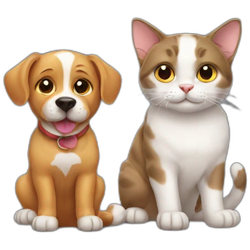 CAT with dog  emoji