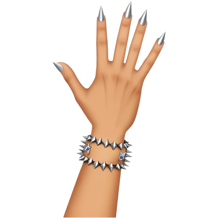 Rockstar hand with spiked bracelet emoji
