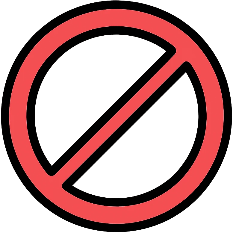 colored prohibition sign icon emoji