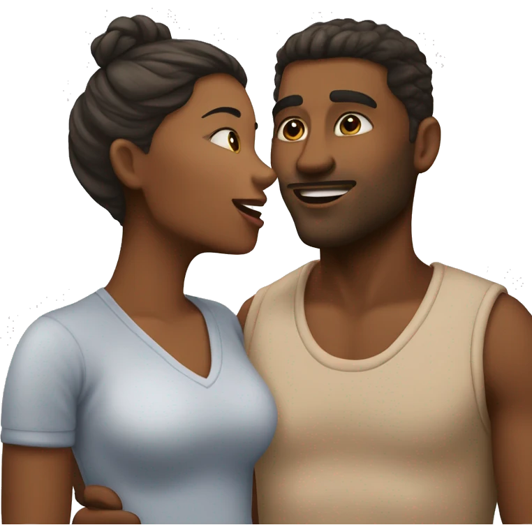Couple qui se font un bisou  emoji