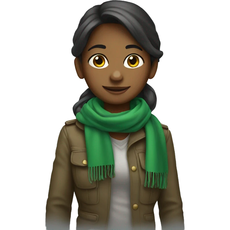 Girl guide whit green scarf emoji