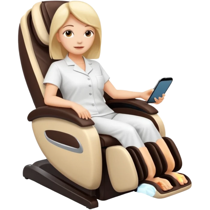 woman in a massage chair emoji