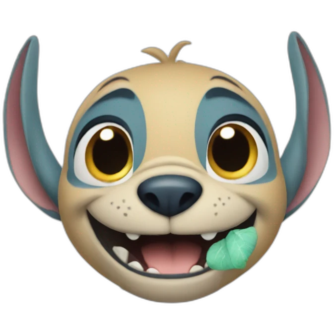 Stitch in good humour emoji