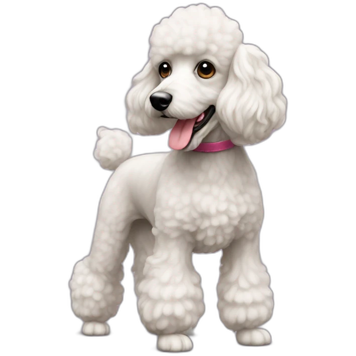 Dog poodle miniature full-height emoji