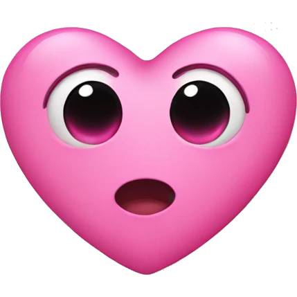 Pink heart eyes emoji
