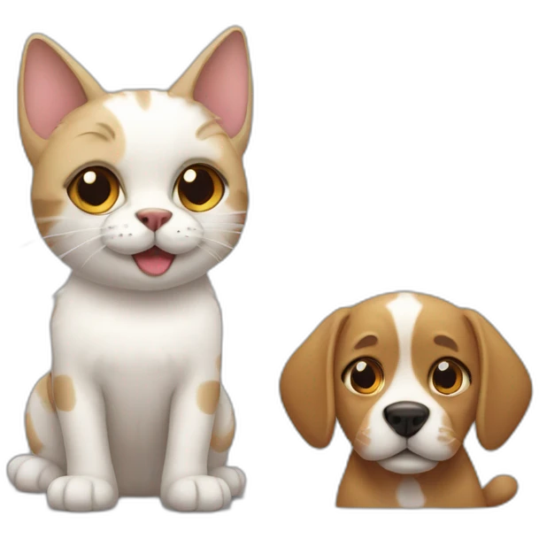 cat and dog emoji