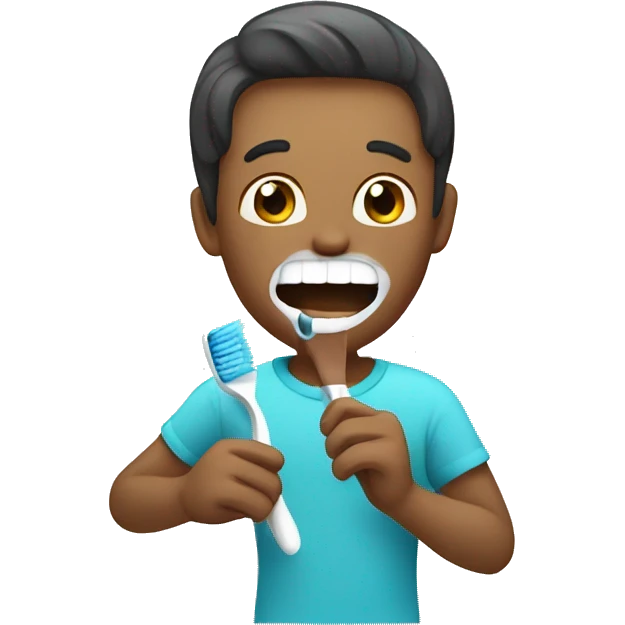 brushing teeth emoji