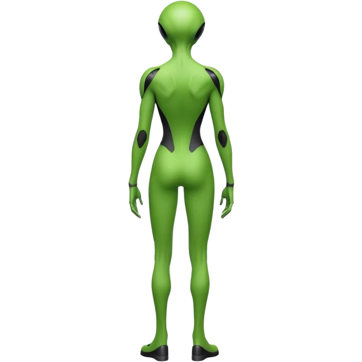 alien character seen from behind emoji
