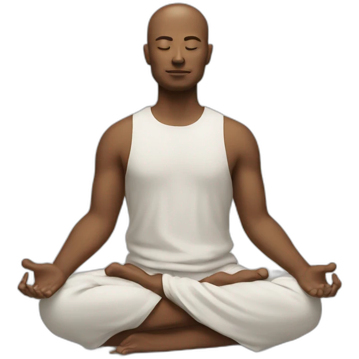 withe man meditation emoji