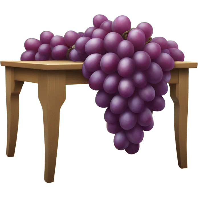 grapes under table  emoji