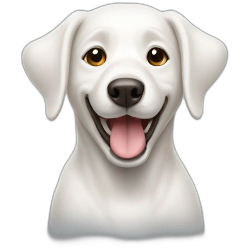 happy-white-dog emoji