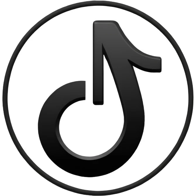 Logo tiktok noir et blanc emoji