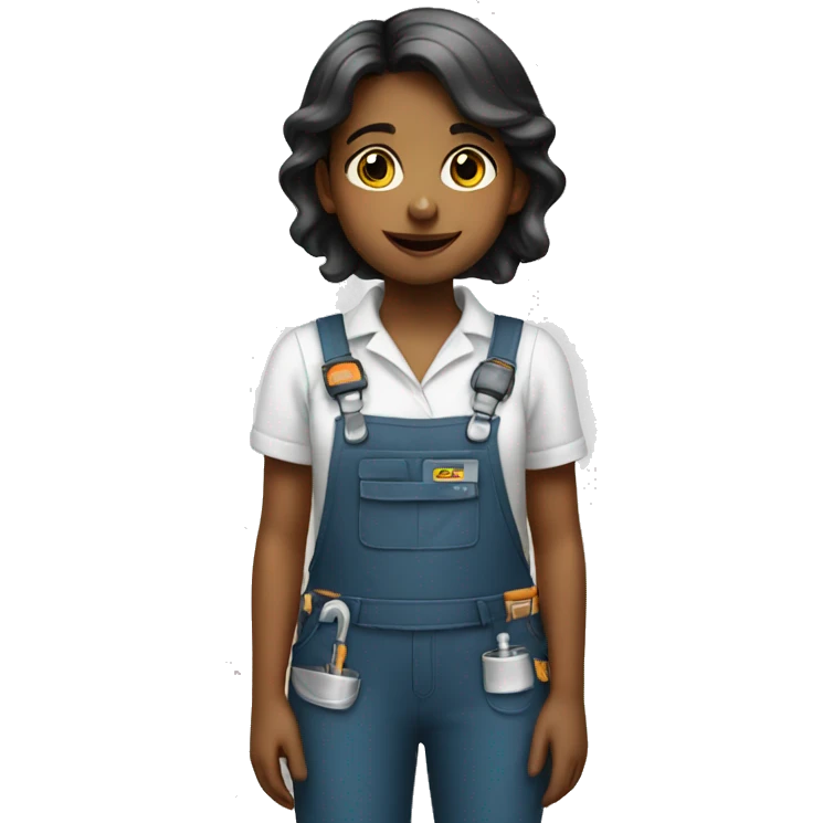 little girl as maintenance person emoji