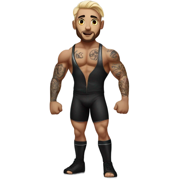 a pro wrestler with face tattoos and one arm emoji