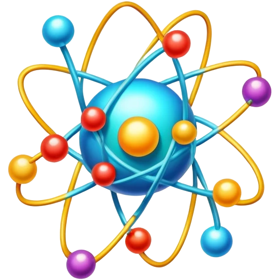 atom with electron shells showing valency electrons emoji