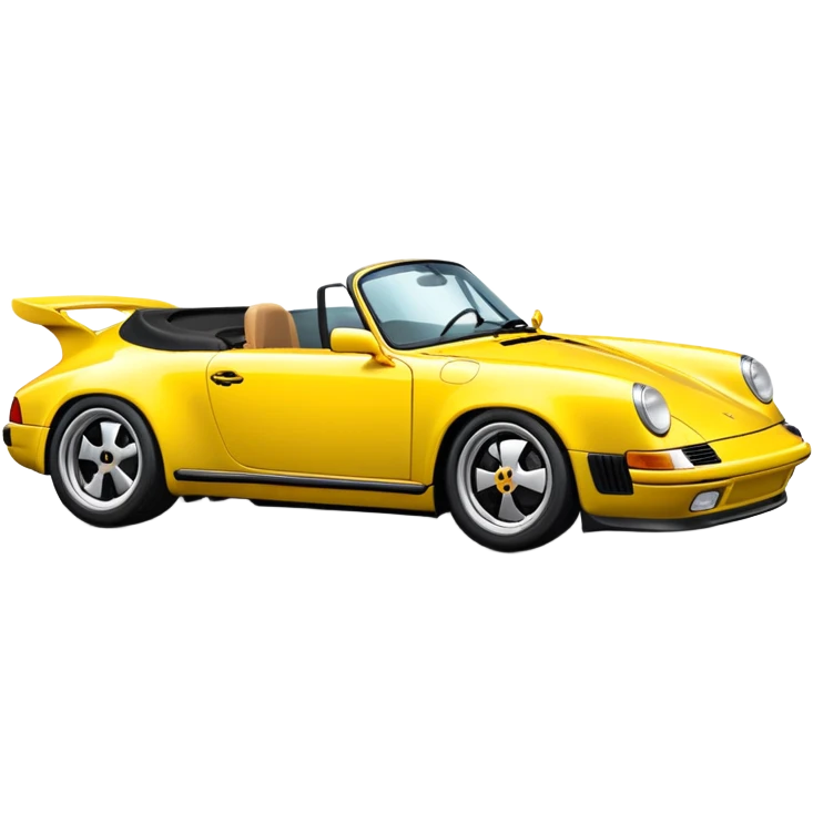yellow porsche side-view emoji