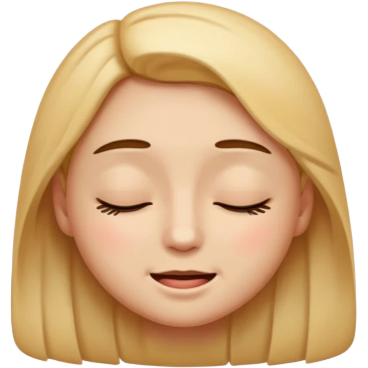 relaxed face emoji, eyes closed, gentle smile emoji