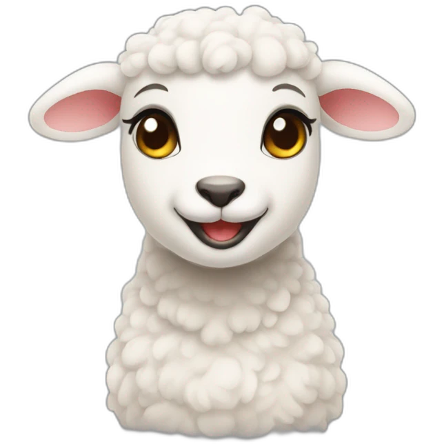 a smilling lambs emoji