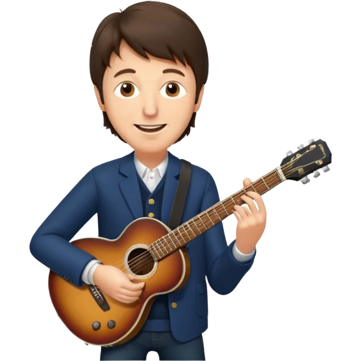 Paul McCartney playing guitar emoji