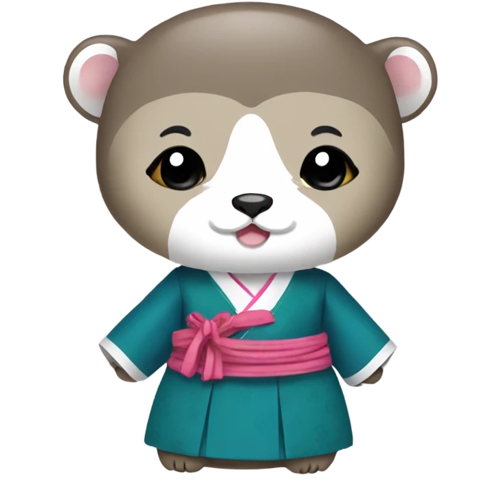 an otter wear hanbok emoji