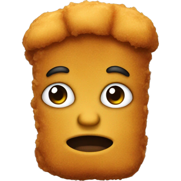 Crispy chicken nugget without face  emoji