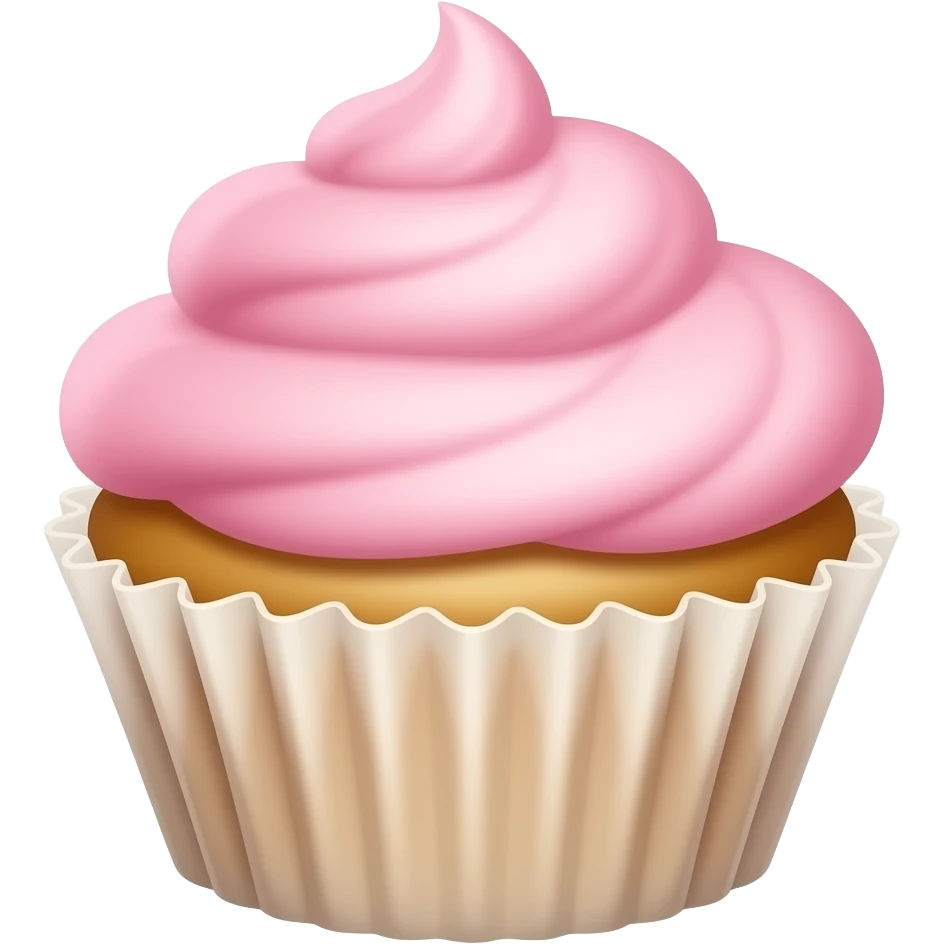 Cupcake with pink icing emoji