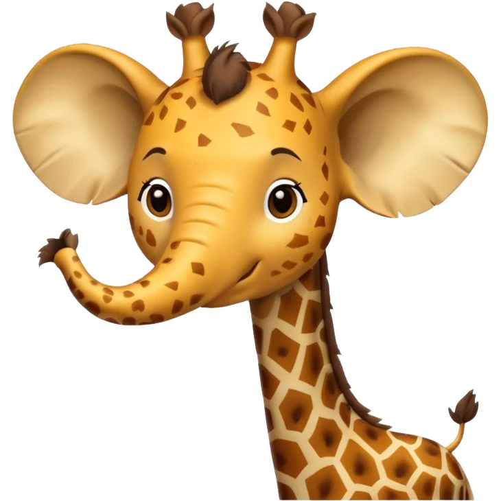 Elephant mixed whith giraffe  emoji