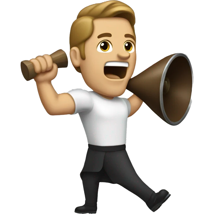 Man striking cowbell emoji