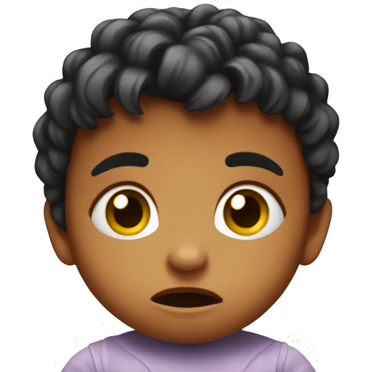 the baby is afraid  emoji