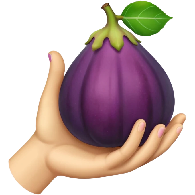 make an emoji hand showing a fig emoji