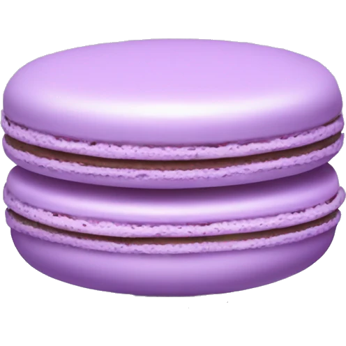 Realistic light purple macaron isolated emoji