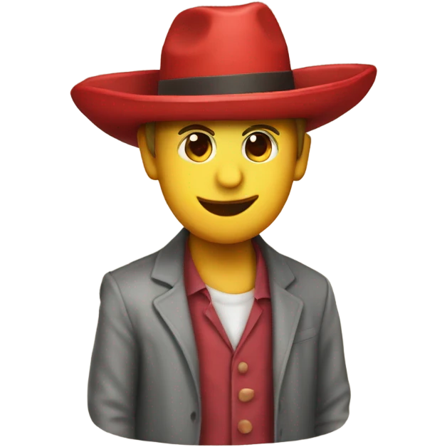 Peeri color cafe con sombrero rojo emoji