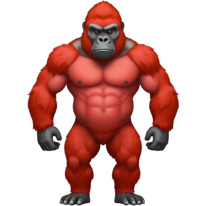 A red gorilla it has to be fully red  emoji