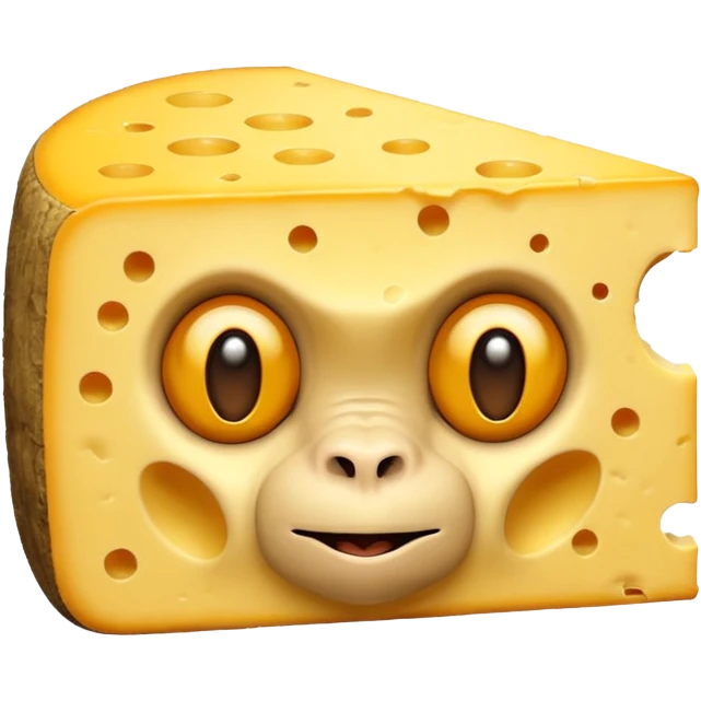 Monkey cheese emoji
