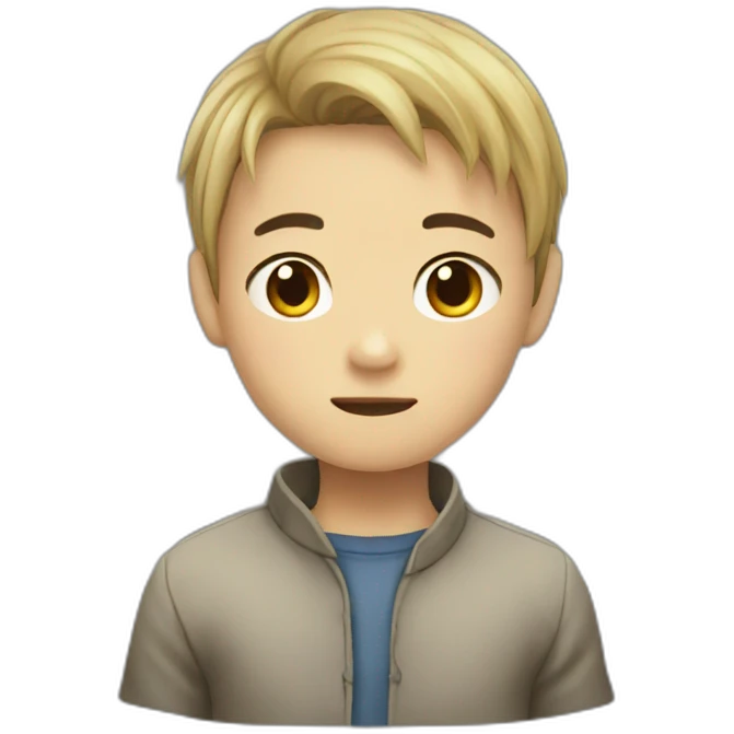 shy chinese boy called Kain emoji